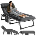 NAIZEA Folding Camping Cots,Adjustable 4-Gear Sleeping Cots for Adults,Foldable Cot Bed, Folding Chaise Lounge Chair,Portable Re