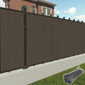 Patio Paradise 4' X 50' Brown Fence Privacy Screen, Commercial Outdoor Backyard Shade Windscreen Mesh Fabric With Brass Gromment