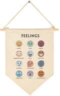 Feelings Educational-Wall Decor Gifts for Baby Boys Girls Kids-Canvas Hanging Flag Pennant Banner Wall Decor Gifts for Classroom