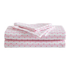 Betsey Johnson - King Bed Sheets, Soft & Lightweight Bedding, Fade & Wrinkle Resistant (Wonderland Stripe Pink, King)