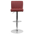 2 Pk. Burgundy Quilted Vinyl Adjustable Height Barstool