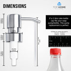 Bathroom Countertop Soap Dispensers (Brushed Nickel, 2 Pack)