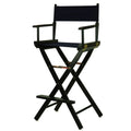 Casual Home 30 Directors Chair Black Frame-with Navy Canvas, Bar Height