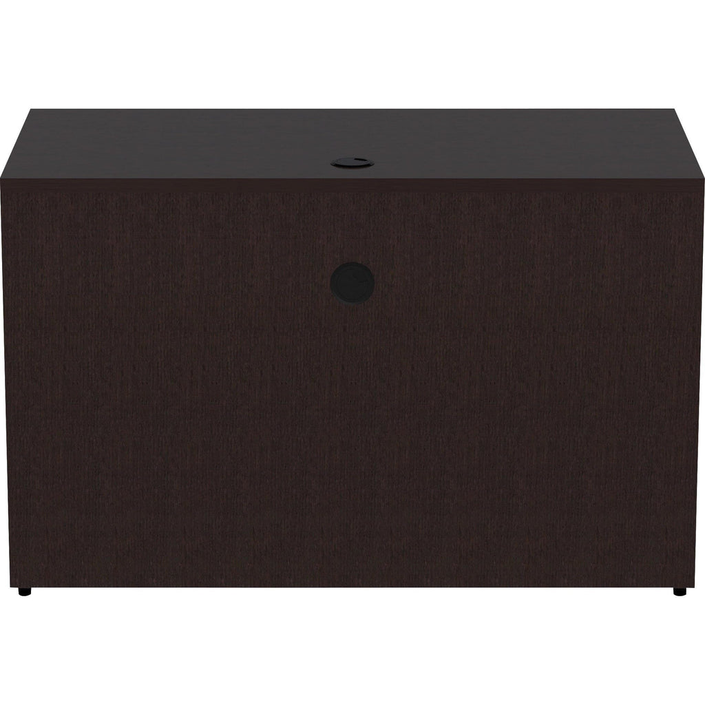 Lorell Essentials Espresso Laminate Bridge, 48" X 24" X 29.5"