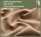 Pi Blackout Long Curtains 108 Inches Length,Energy Efficient Room Darkening Door Curtains Window Treatment With Grommet For Living Room/Bedroom/French Door/Patio 1 Panel (Cappuccino,W52Xl108)