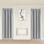 Jiuzhen 80 Inch Length Door Curtains For Doorway Privacy Insulated Blackout Curtains With Tiebacks Rod Pocket Room Divider Curtain Cover For Bedroom Closet Door, Set Of 2, 42 X 80 Inch, Silver Grey