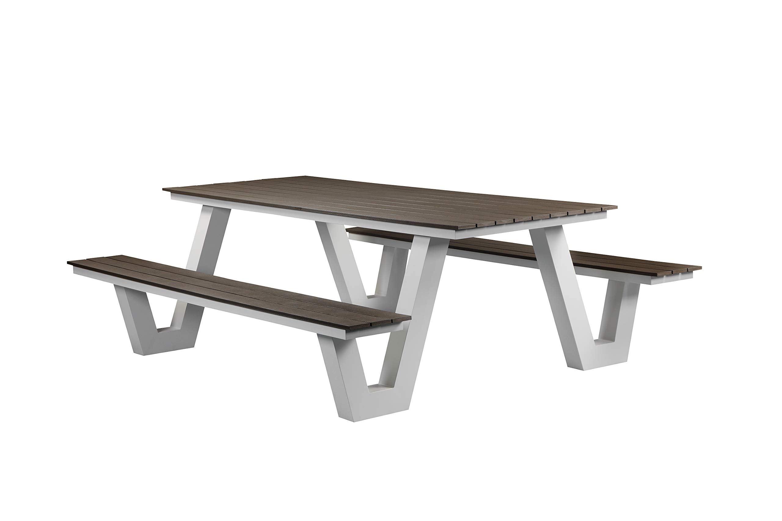Pangea Home Lukas Whttk Picnic Table, Teak