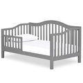 Dream On Me Austin Toddler Day Bed in Steel Grey, Greenguard Gold Certified, JPMA Certified, Non-Toxic Finishes, Low to Floor De