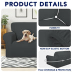Purefit 100% Dual Waterproof Couch Cover Slipcovers For Couches And Sofas - Stretch Non Slip Fleece Sofa Covers Washable, Leakproof Furniture Protector For Kids, Pets, Dog (Chair, Dark Gray)