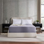 Nestl California King Dusty Purple Extra Deep Pocket 1800 Microfiber Fitted Bed Sheet