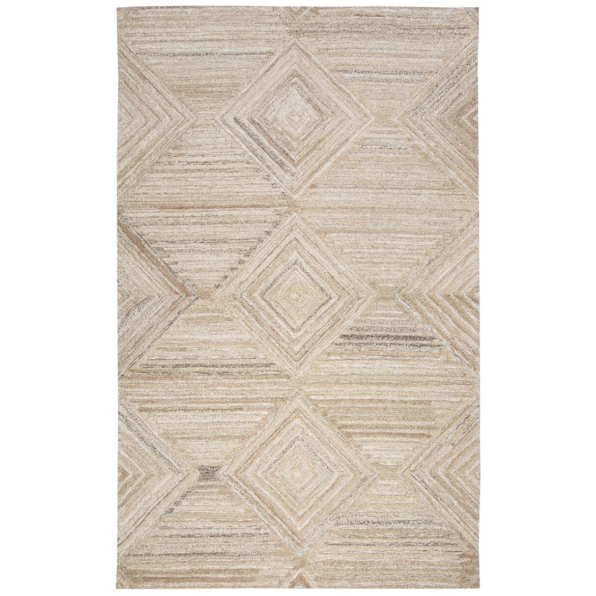 Rizzy Home Alora Decor Makalu 8' X 10' Geometric/Solid Tan/Natural Hand-Tufted Area Rug