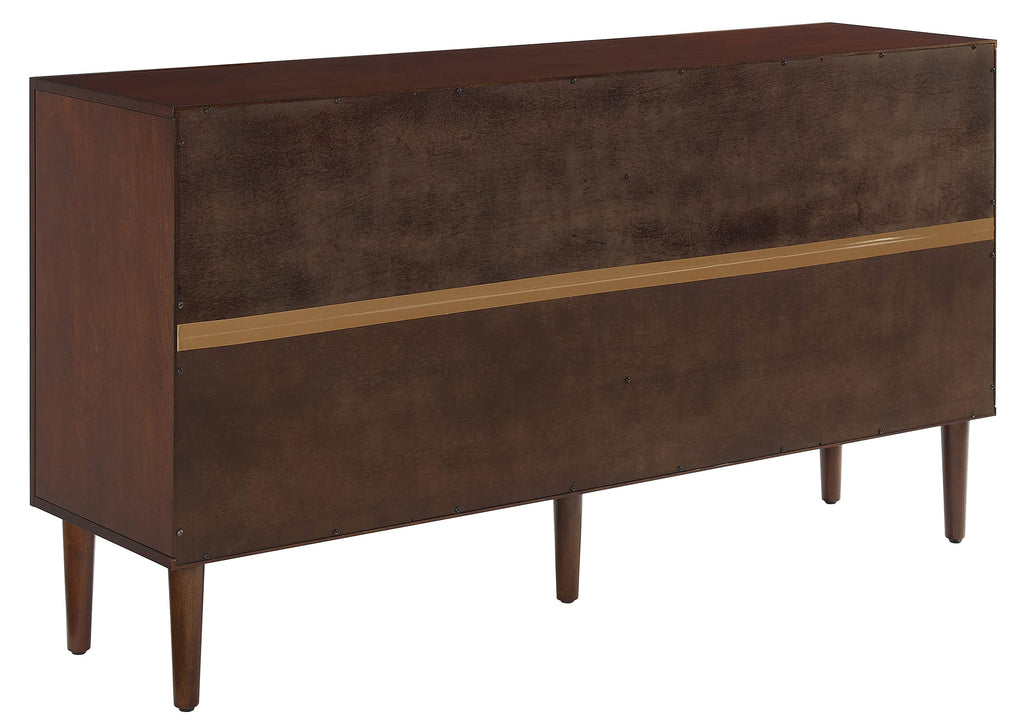 Crosley Furniture Everett Mid Century Sideboard Buffet Cabinet with Storage, Mahogany