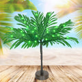 23 In Lighted Palm Tree Table Decor, Tropical Artificial Palm Tree Lights Branches Battery USB Powered, LED Mini Light Up Palm T