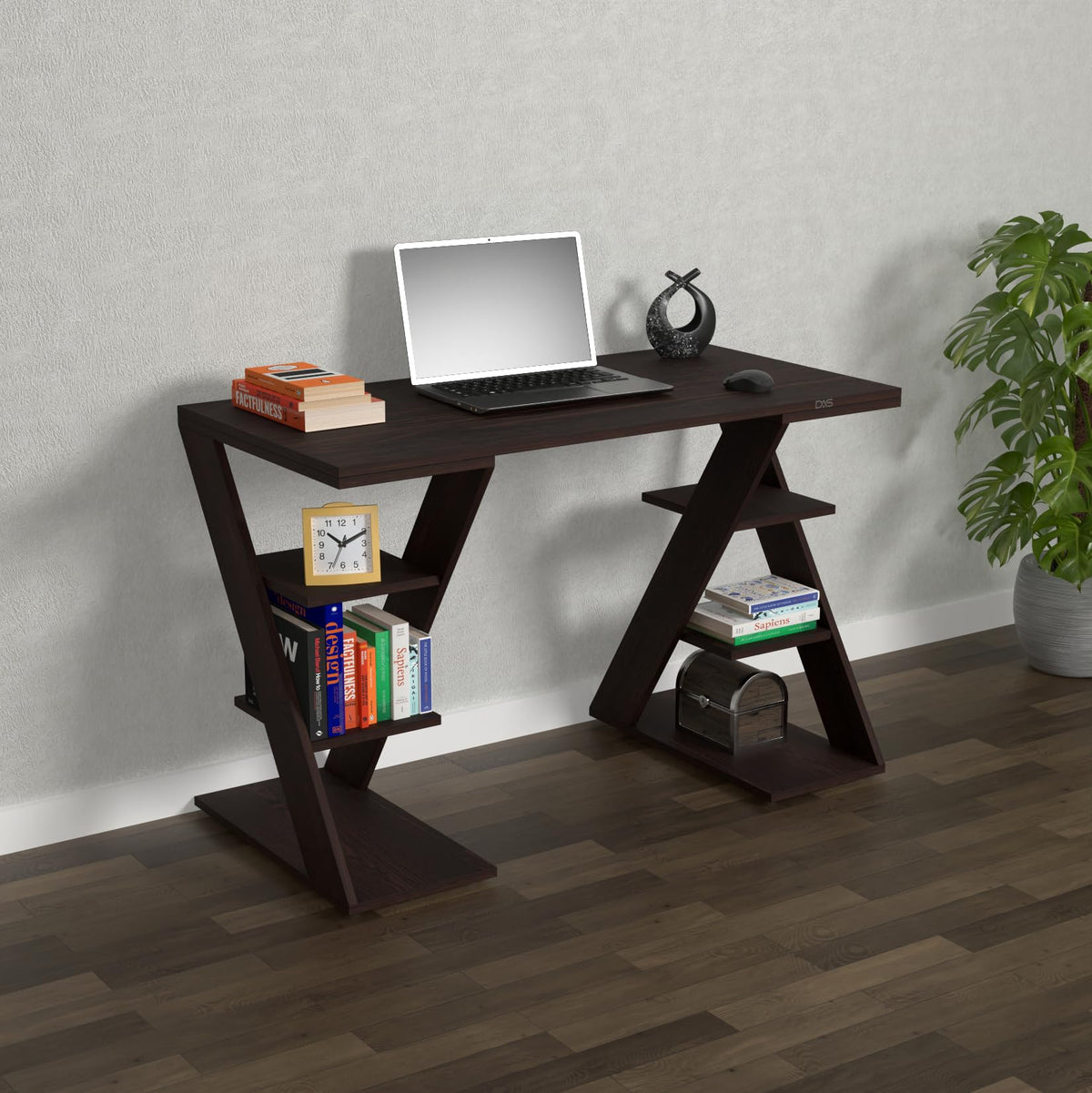 Das Yana Engineered Wood Study & Computer Table And Office Desk (Colur Flowery Wenge Finish)