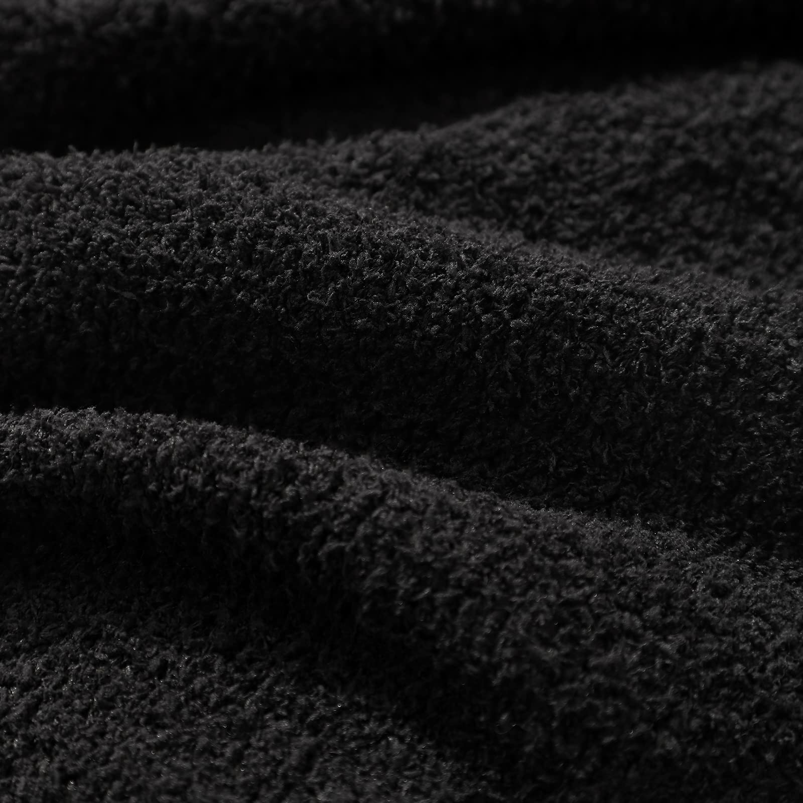 Bearberry Super Soft Fluffy Throw Blanket Lightweight Cozy Warm Throw Blankets For Couch Bed Sofa All Season (Black, 40   X50
