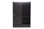 Baxton Studio Shoe-Rack Cabinet, Espresso