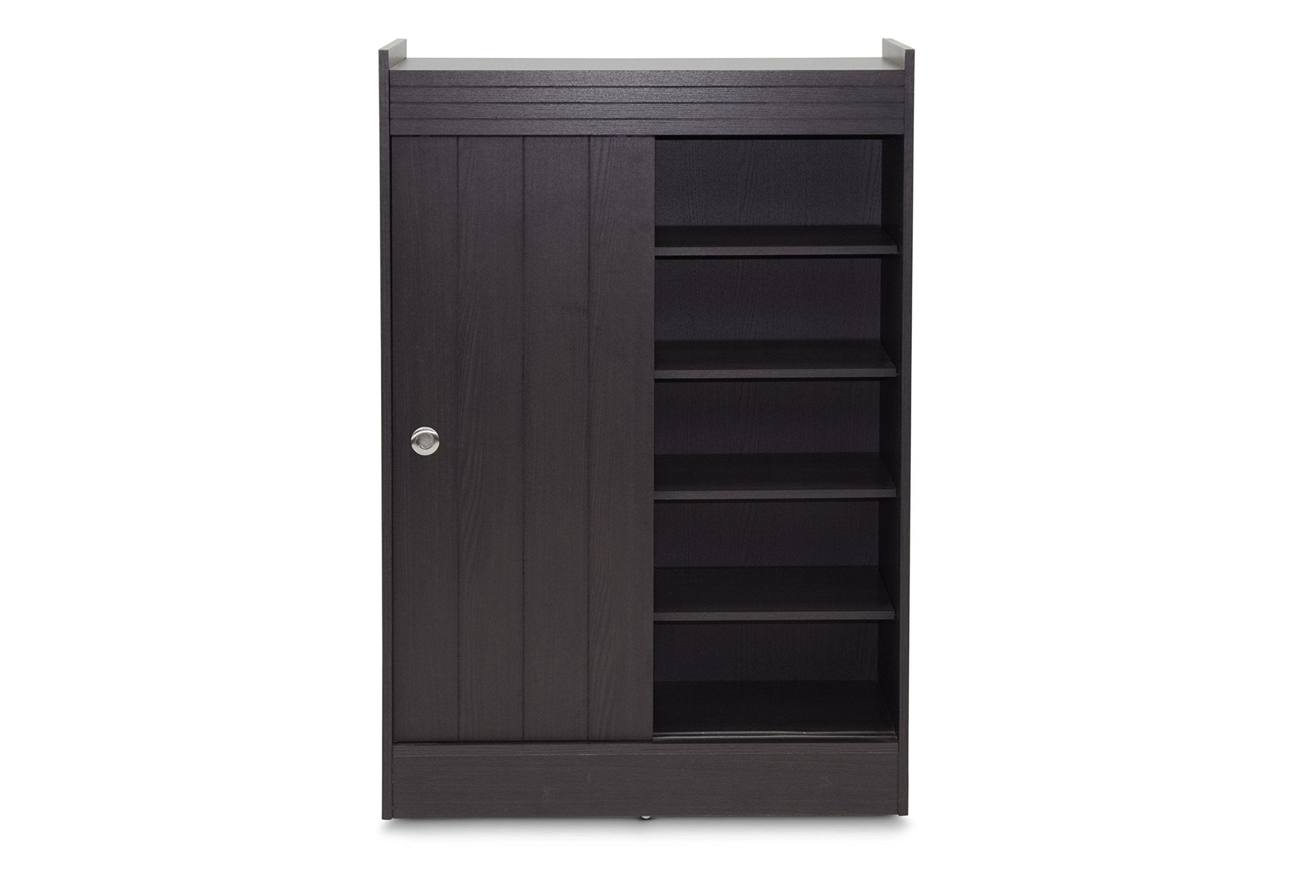 Baxton Studio Shoe-Rack Cabinet, Espresso