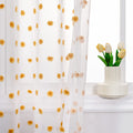 Mysky Home Pom Pom Curtains For Girls Bedroom 63 Inch Burnt Orange Curains For Nursery Kids Room Sheer Curtains For Living Room Dining Room Rod Pocket Small Window 52' X 63' Set Of 2