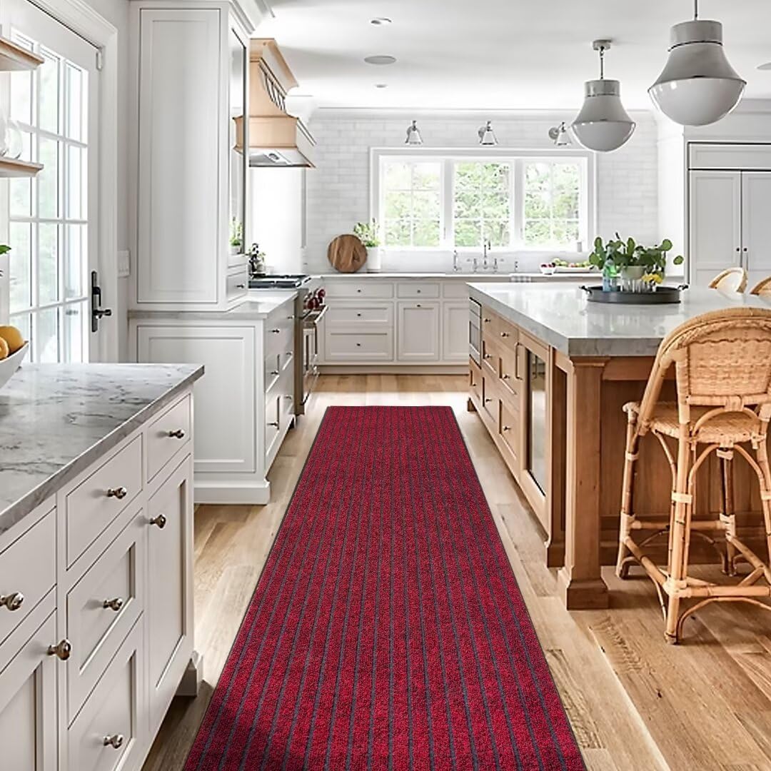 Gotohipi Runner Rug 4'x27'Indoor Outdoor Utility Carpet,Area Rugs with Non Slip Rubber Backing for Hallway Kitchen Entryway Balc