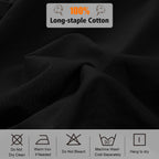 Lirex Fitted Sheet, Full Size 100% Egyptian Cotton 300 Thread Count Soft Breathable Fitted Sheet, 135X190Cm, Black