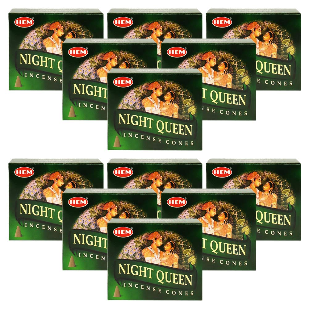 Night Queen Incense Cones And Cone Incense Burner Bundle Insence Insense Hem Incense
