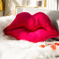 Ashler Valentines Day 3D Lips Throw Pillows Smooth Soft Velvet Insert Included, Lip Shaped Pillow for Bed Living Room, Rose Pin