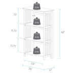 Casual Home "Soho Manhattan 4-Shelf Folding Bookcase 26"" Wide - Natural (333-40)