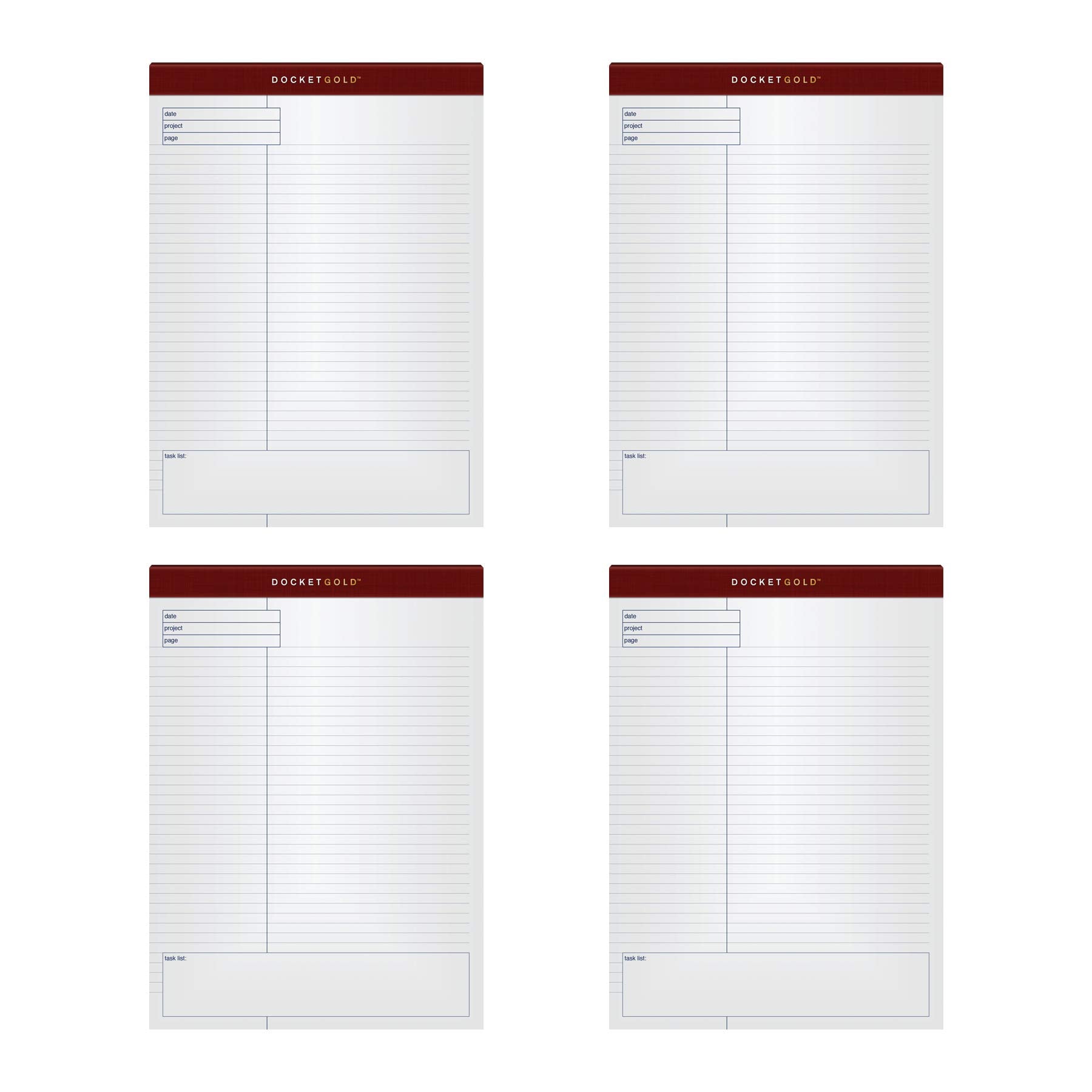 Tops Project Planning Pads 40 Sheets Per Pad, 4 Pads Per Pack