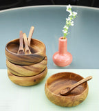Pacific Merchants Trading Acaciaware Round Calabash Bowl, 6-Inch By 2-Inch