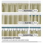 Deconovo Solid Thermal Insulated Window Blackout Curtains, Beige Rod Pocket And Back Tab Curtains - Window Coverings Curtains For Girls Room, 52X95 Inch, Beige, 2 Panels
