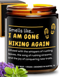 Hiking Candle, Best Hiking Gifts for Men & Women, Unique Hiker Gifts for Him & Her, Cool Gifts for Hikers, Hiking Themed Gifts f