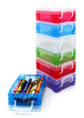 Storage Box, School Supplies Super StackerCrayon Box, Clear Storage Organizer  Stackable Boxes  1.6 inch x 3.5 inch x 4.8 inch