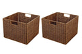 Trademark Innovations Foldable Storage Basket with Iron Wire Frame (Set of 2)