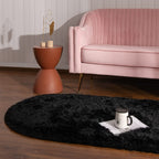 Softlife Fluffy Rugs For Bedroom, Shag Cute Area Rug For Girls And Kids Baby Room Home Decor, 2 X 5 Feet Oval Indoor Carpet For