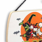 Open Road Brands Disney Trick Or Treat Halloween Hanging Wood Wall Decor - Spooky Halloween Sign Featuring Huey, Dewey And Louie