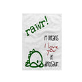 3D Rose Rawr. It Means I Love You in Dinosaur. TWL_193339_1 Towel, 15 x 22