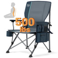 Timber Ridge Oversized Folding Camping Chair with Lumbar Support Adjustable High Back Heavy Duty for Adults Support up to 500lbs