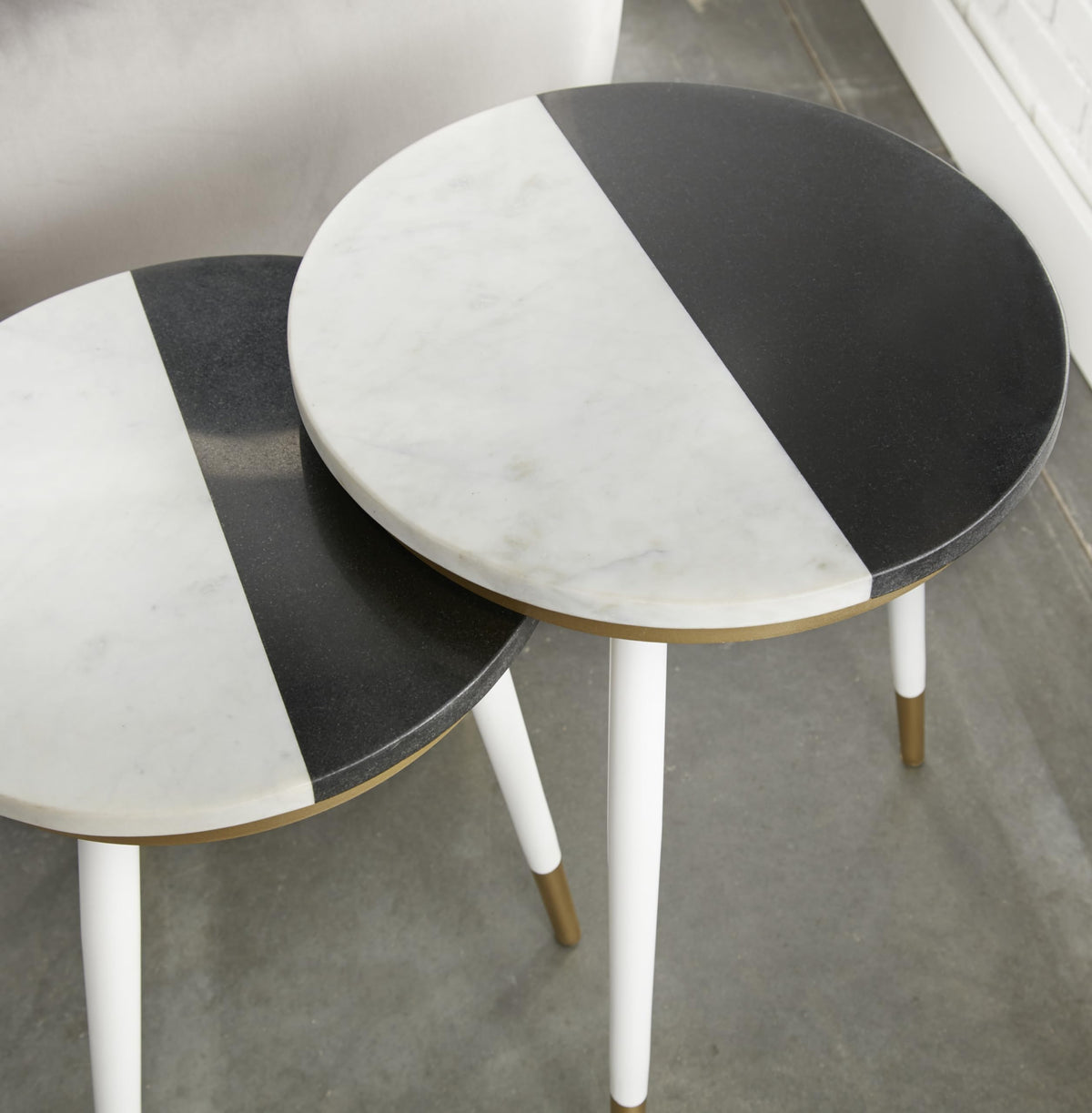 Steve Silver Taj Marble Top Nesting Tables