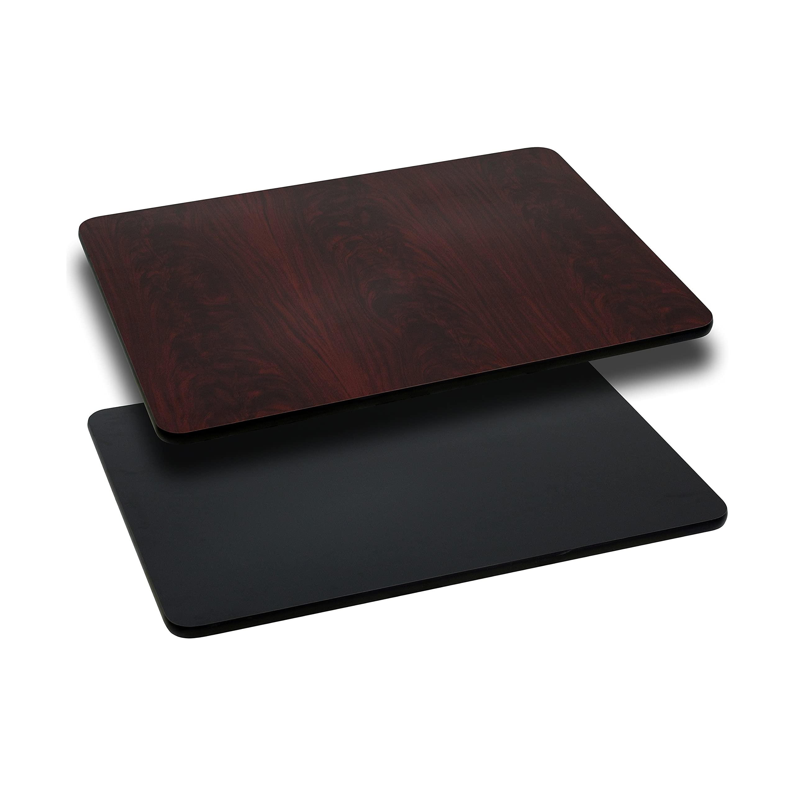 2 Pk. 30 x 48 Rectangular Table Top with Black or Mahogany Reversible Top