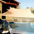 E.Share Square 20Ft X 20Ft Sun Shade Sail Uv Top Canopy Patio Lawn Square Desert Sand Uv Block For Outdoor Facility And Activiti