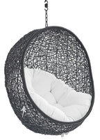 Modway Eei-3636-Blk-Whi Encase Swing Outdoor Patio Lounge Chair Without Stand, Black White, 43.5 X 40 X 125.5
