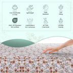 Feather & Stitch Softest 100% Cotton Sheets, 300 Thread Count Percale Weave Bedding, 16' Deep Pocket, Cooling Sheets, Breathable Bed Set, Hotel Premium Quality (- Full, Florence)