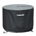 TOHONFOO Round Patio Table Cover, Heavy Duty Waterproof 600D Oxford, 36"DIA x 23"H, Black, with Umbrella Hole, Model PTC36R