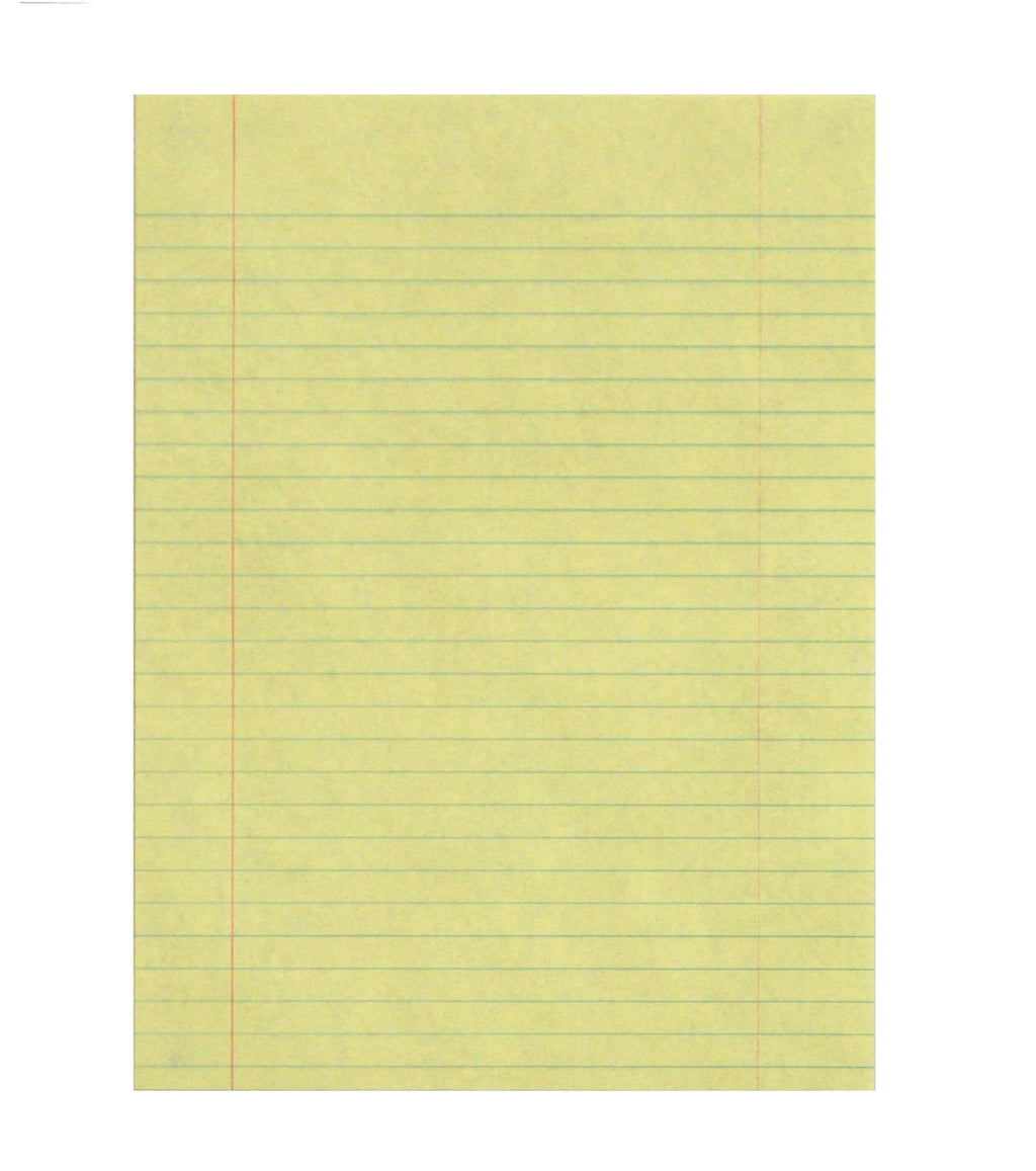 School Smart Composition Paper, Red Margin, 8 X 10-1/2 Inches, Yellow, 500 Sheets