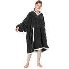 Catalonia Oversized Hoodie Blanket Sweatshirt, Wearable Sherpa Fleece Giant Pullover For Adults Men Women Teenagers Wife Girlfri