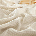 Phf 100% Cotton Muslin Throw Blanket 50' X 60', 4-Layer Lightweight And Breathable Blanket, Luxuriously Soft Gauze Blanket For