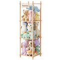 Stuffed Animal Storage Organizer, 3 Tier Wood Stuffy Storage, Natural