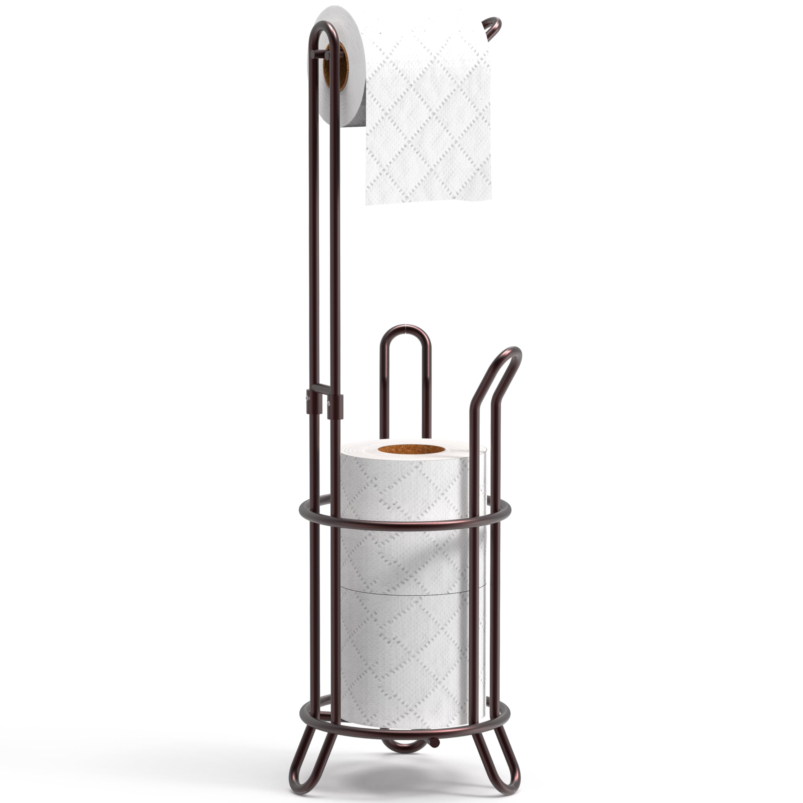 Simple Houseware Bathroom Toilet Tissue Paper Roll Storage Holder Stand, Bronze