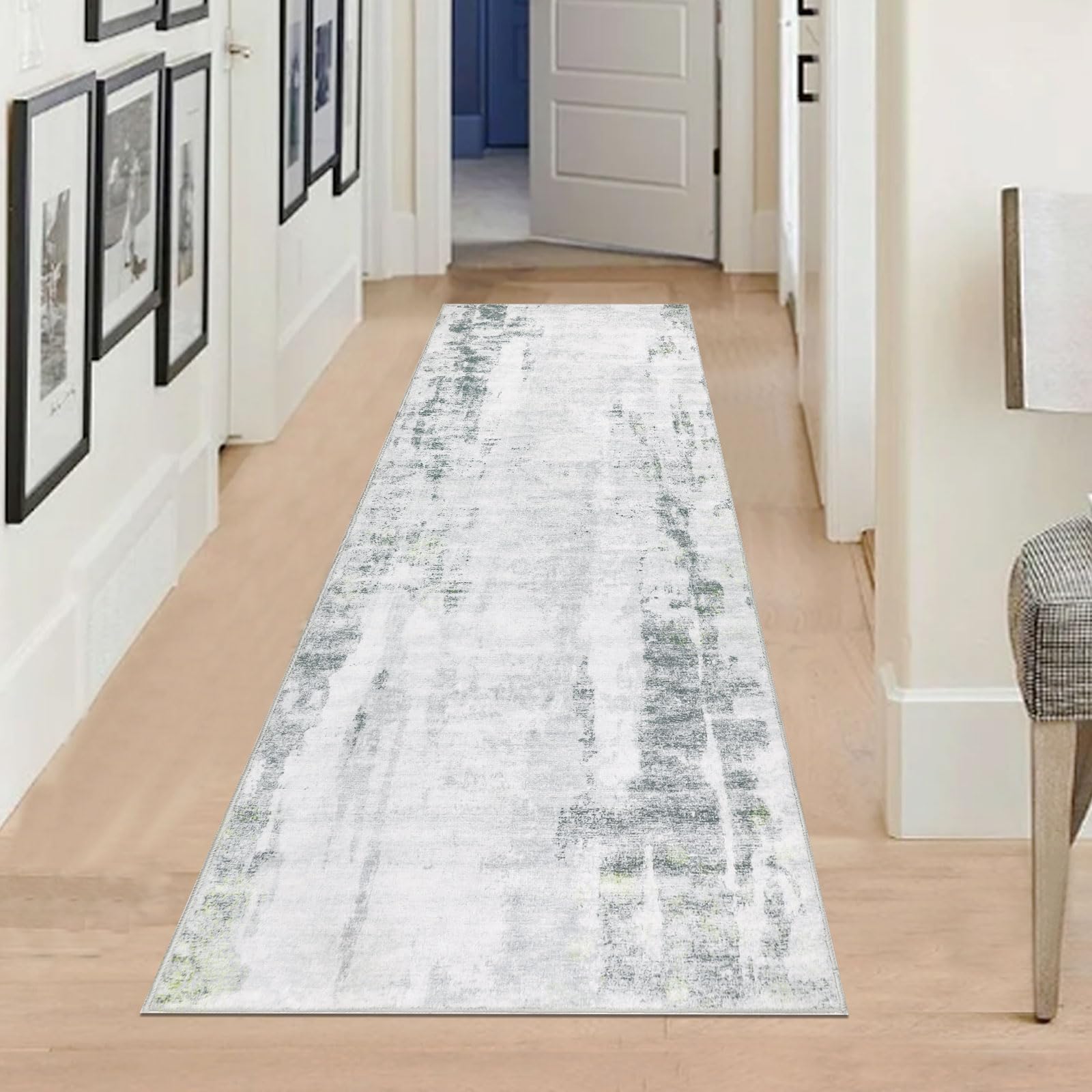 famibay 2x6 Rug Runners for Hallways Non Slip Abstract Kitchen Runner Rugs Non Skid Washable Runner Rugs with Rubber Backing Mod