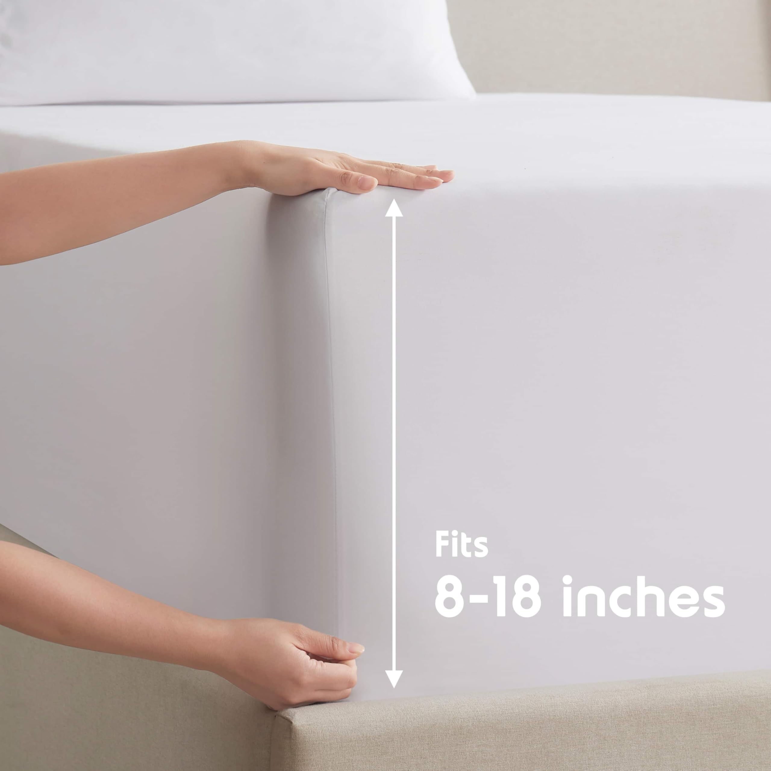 Nestl Twin Xl Sheets Set - 3 Piece Twin Xl Bed Sheets, Deep Pocket, Hotel Luxury, Extra Soft, Breathable And Cooling, Off White Twin Xl Sheet Set